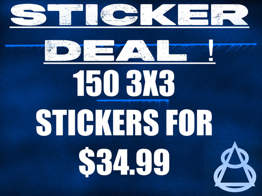 150 3x3 die cut or square stickers For 45