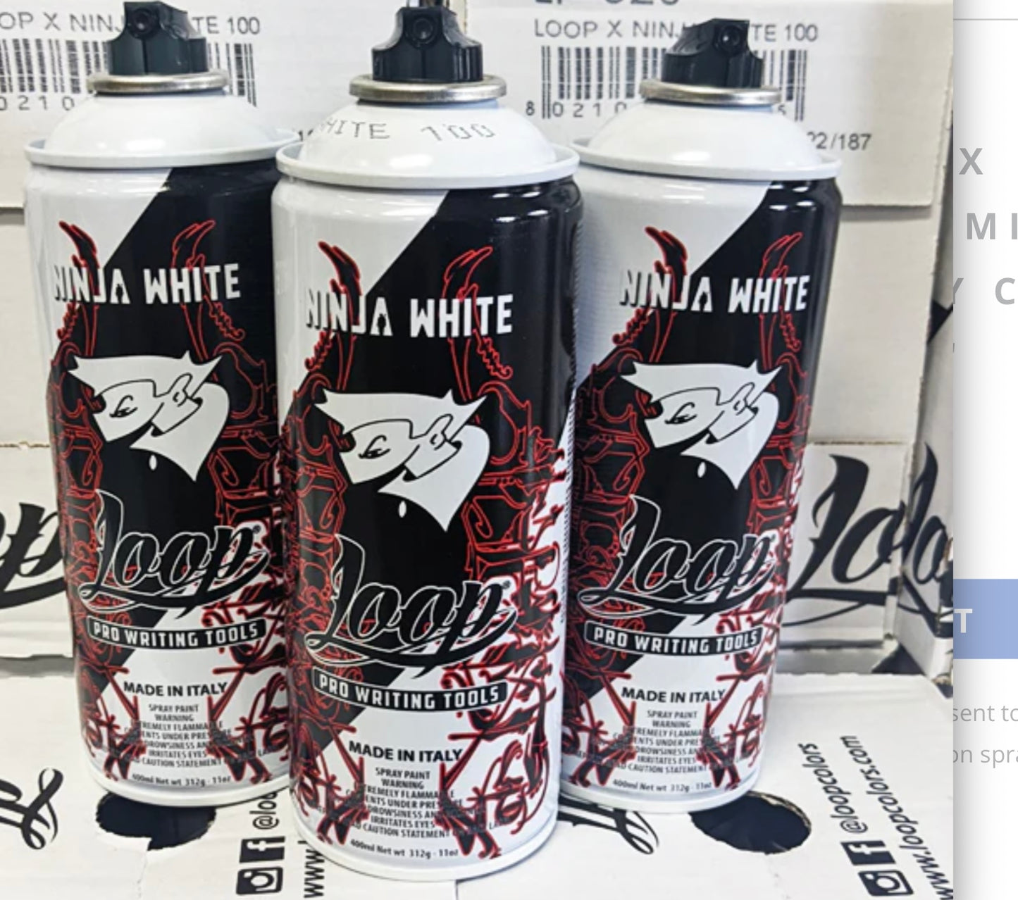 LOOP X JABER X LIMITED EDITION SPRAY CAN "NINJA WHITE"