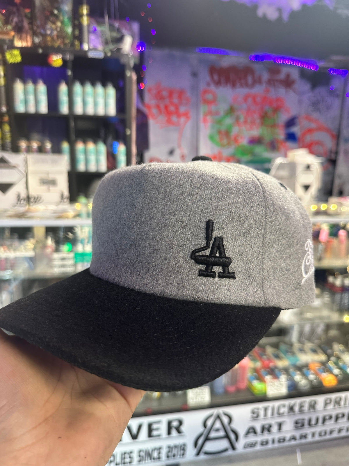Phat caps GREY & BLACK LA SNAPBACK