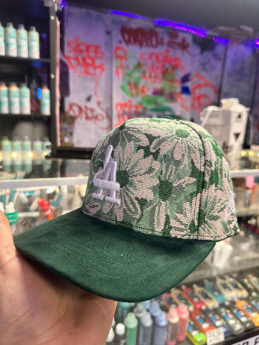 Phat caps green floral SNAP BACK
