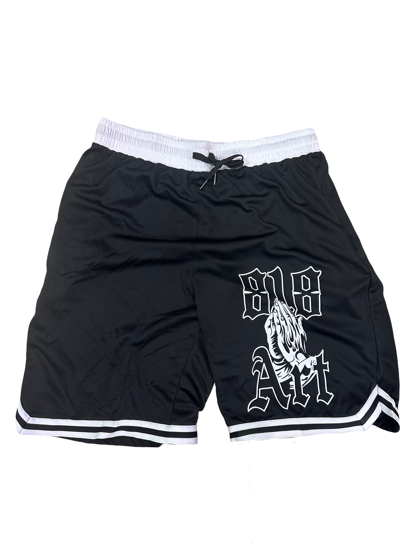 Prayer hand basketball shorts