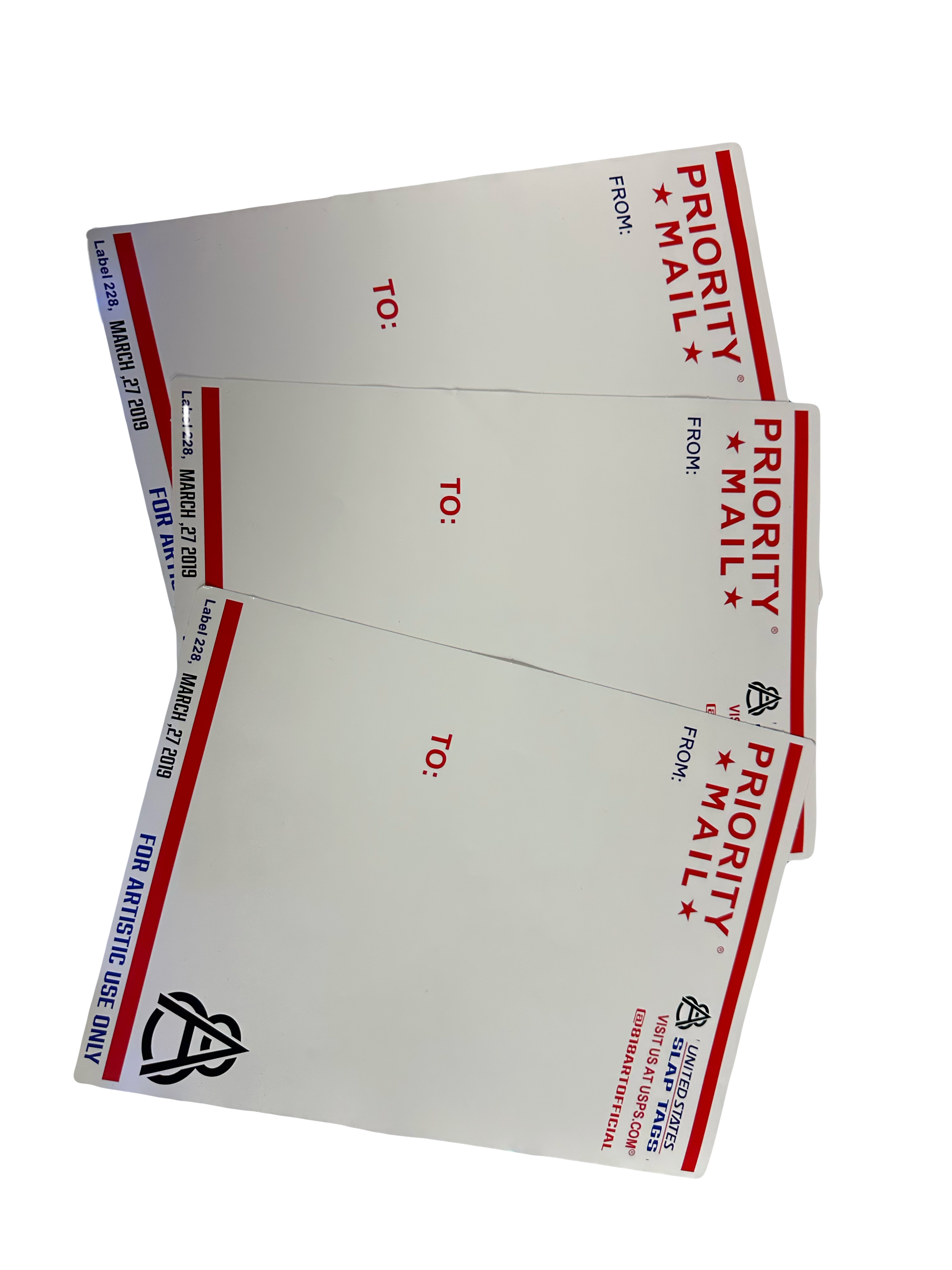 GIANT PRIORITY MAIL STICKER – 818 Art