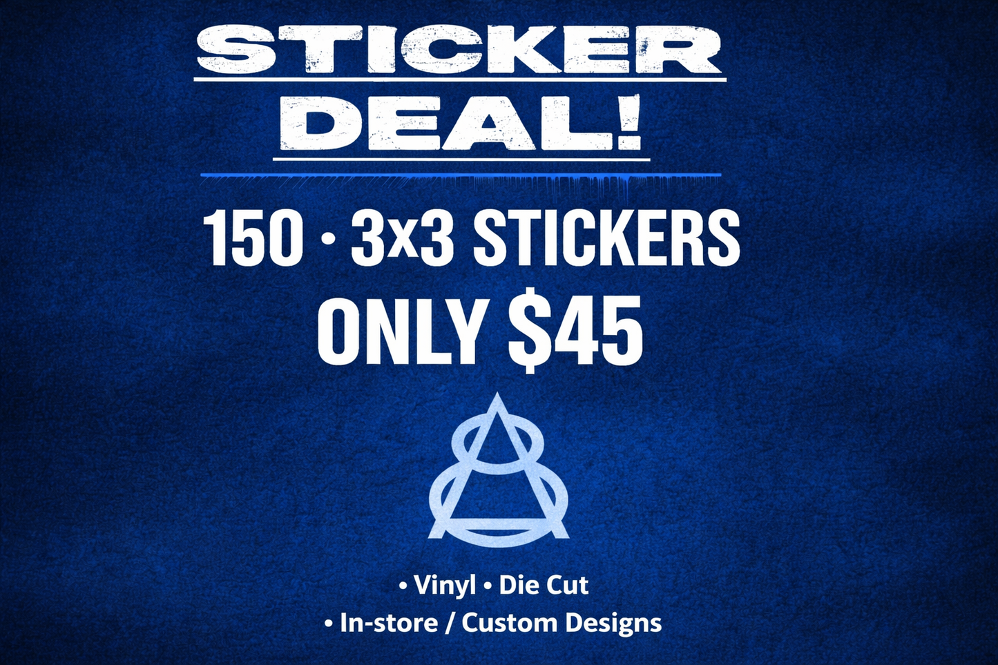 150 3x3 die cut or square stickers For 45