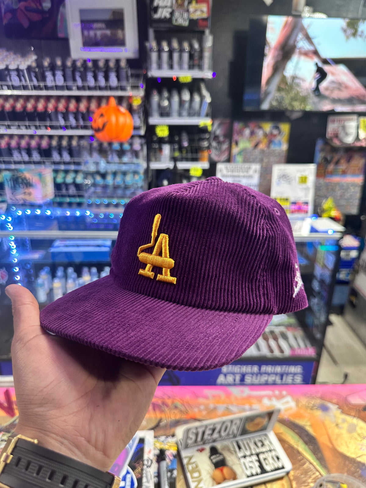 PURPLE CORDUROY LA SNAPBACK