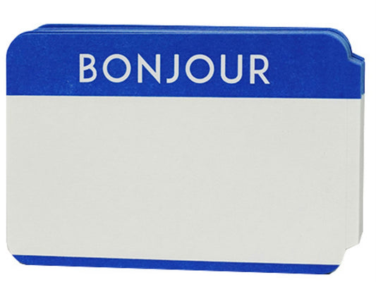 BONJOUR International Blank Stickers